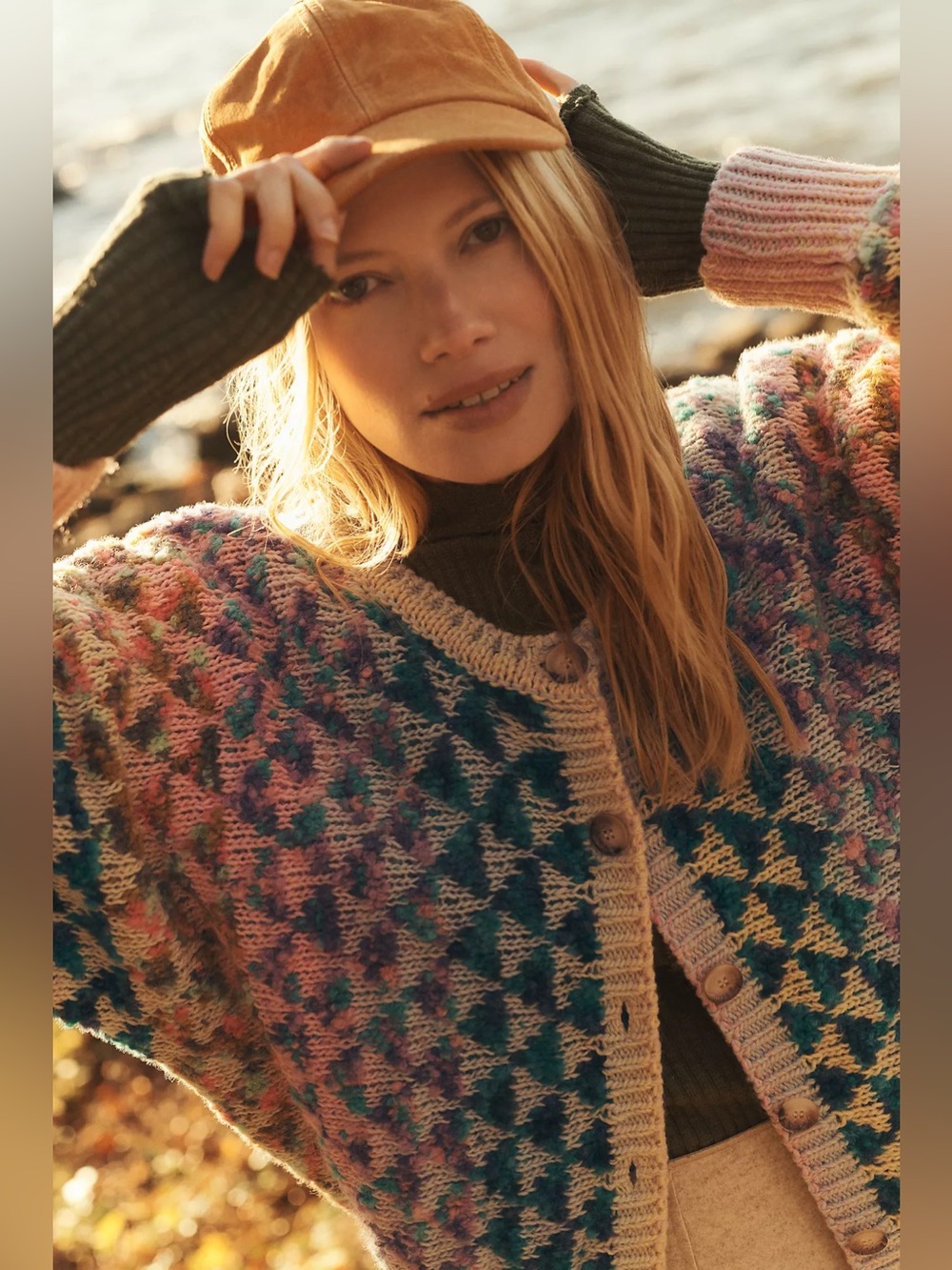 Anthropologie textured cardigan sweater size large - Picture 1 of 13